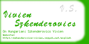 vivien szkenderovics business card